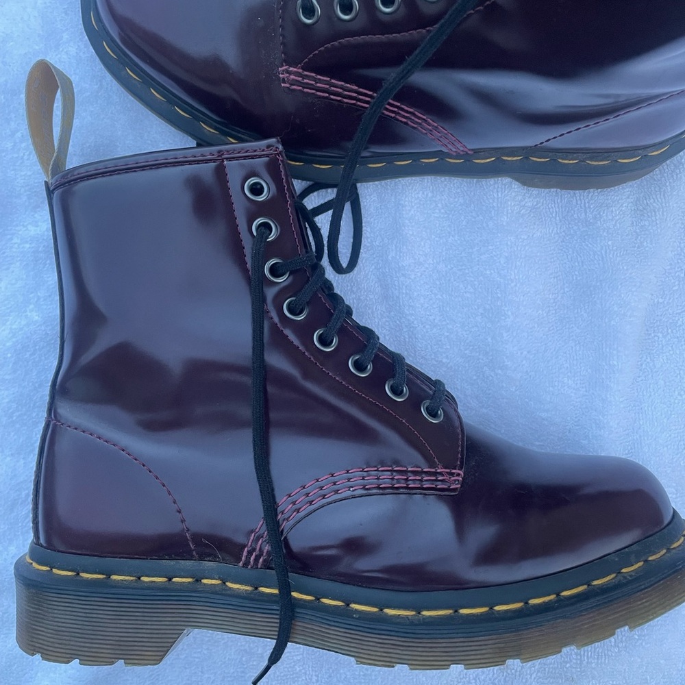 Dr. Martens Burgundy Ankle Boots